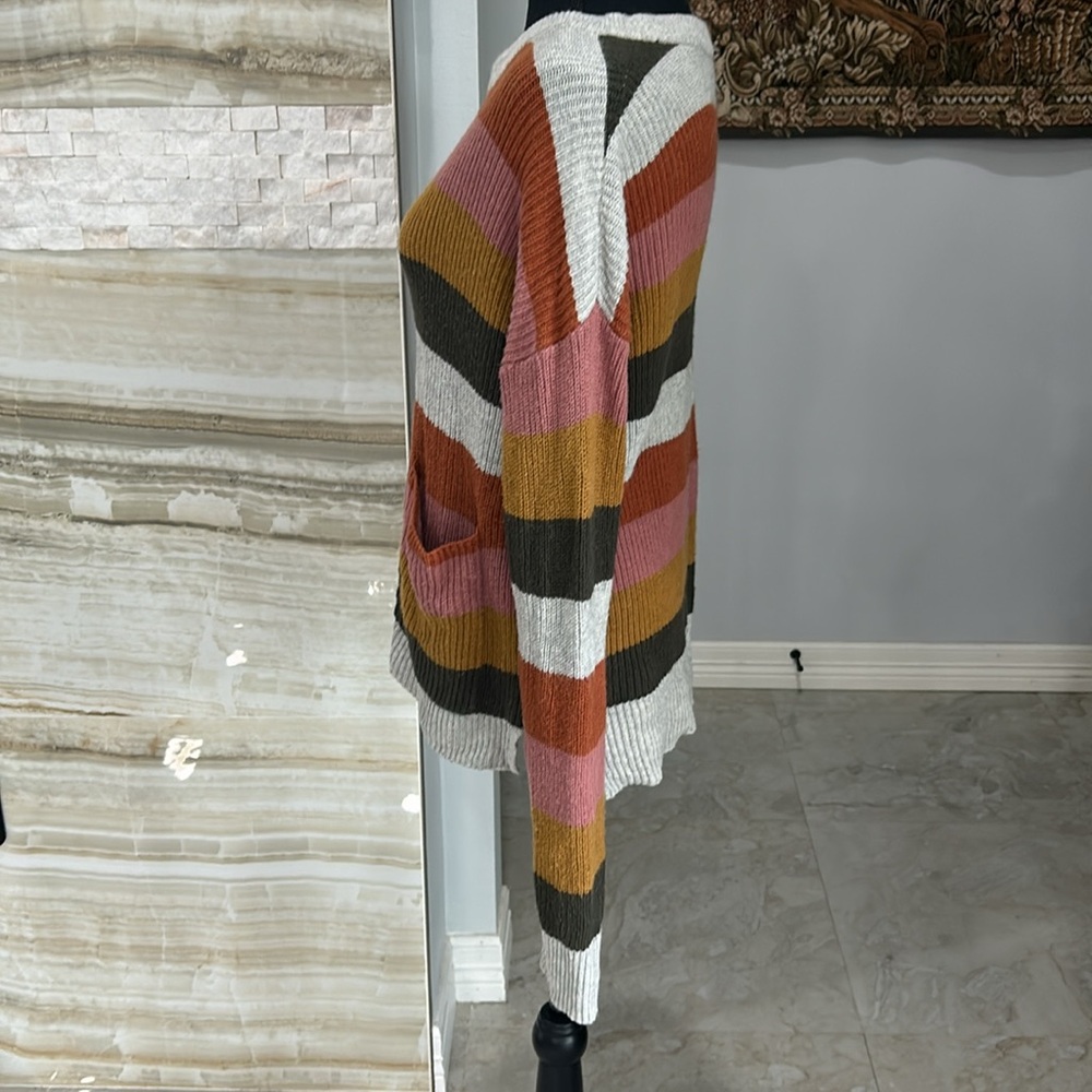 Madewell Multicolor Patchwork Pocket Pull Over Sw… - image 5